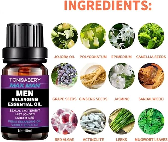 Massage Oil Enlargement Oil Increase Enlarge Gel Thicker Longer Stronger Large Size Enlarger Cream BLSEX for Men (MX-PUR)