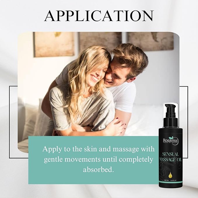 Sensual Massage Oil Cold Pressed - 100% Pure and Natural Moisturizing Face, Body, Skin Care, 100ml