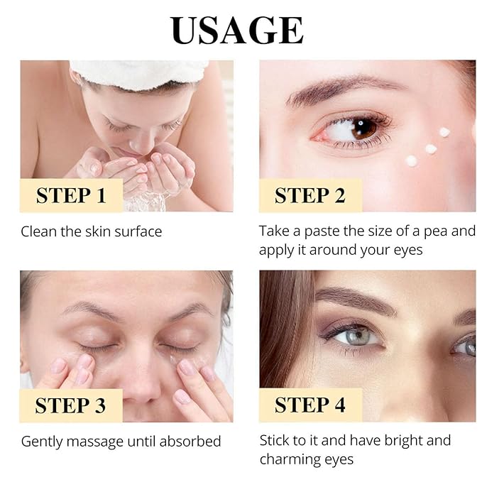 2PCS Turmeric Vitamin C Eye Cream for Wrinkle Dark Circles Under Eye Treatment Women Firm Hydrating brightening Correcting Turmeric Eyes moisturizer Cream