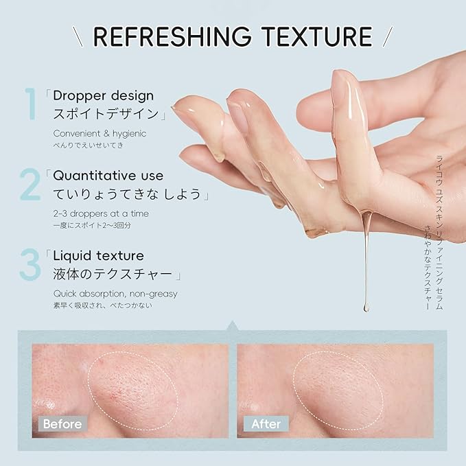 YUZU Skin Refining Serum, Grapefruit Essence, Pure Skin Care Serum, Deep Hydration Smoothing Firming Improve Skin Elasticity, Quickly Absorbed Non-Sticky for Daily Skin Care