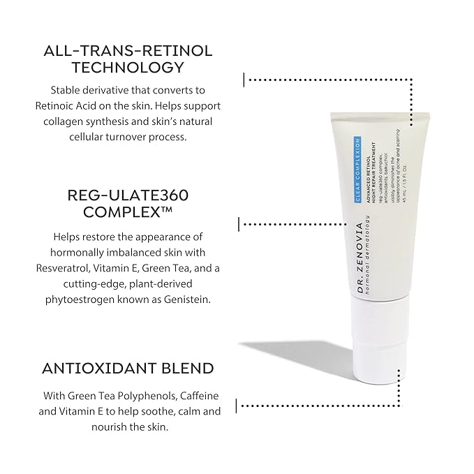 Dr. Zenovia Advanced Retinol Night Repair Treatment- Retinol Serum For Face - Retinol Cream
