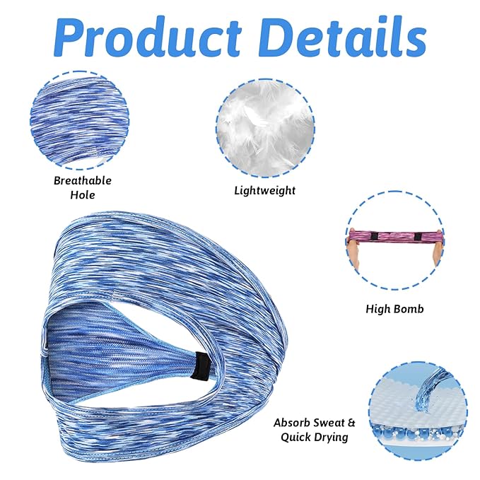 4 Pcs VR Eye Mask Adjustable VR Sweat Band Breathable Eye Face Cover Comfortable VR Eye Mask Cover Face Dry Cool Sweat Mask Eye Face Pad for Any Head Size Most VR Devices