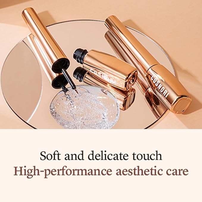 COSNORI Eyelash Serum 100 EX - Intensive Eyelash Care Serum – Slim Brush Type Hydration Booster– Irritation Free - Peptides, Silk Extract, Hyaluronic Acid, 0.2 fl.oz