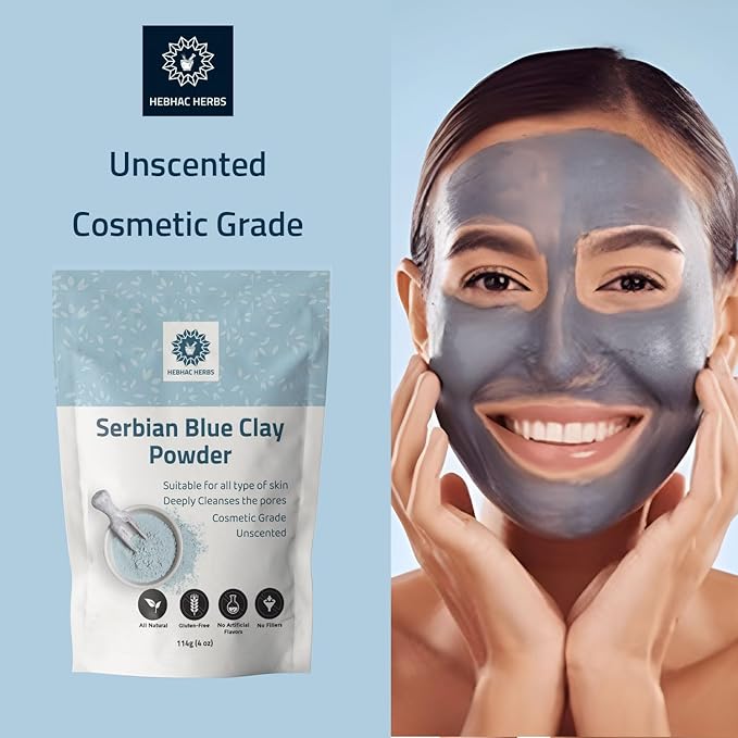 French Pink Clay Powder 114 g w/Serbian Blue Clay Powder 114 g w/Brazilian Purple Clay Powder 114 g