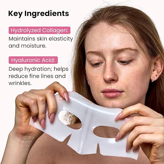 masque BAR Deep Collagen Glow Mask with Hyaluronic Acid |Tiktok Trending Rapid Absorbing Face Mask for Deep Hydration, Elasticity, and Pore Minimizing| Fragrance Free Korean Skincare-6pk