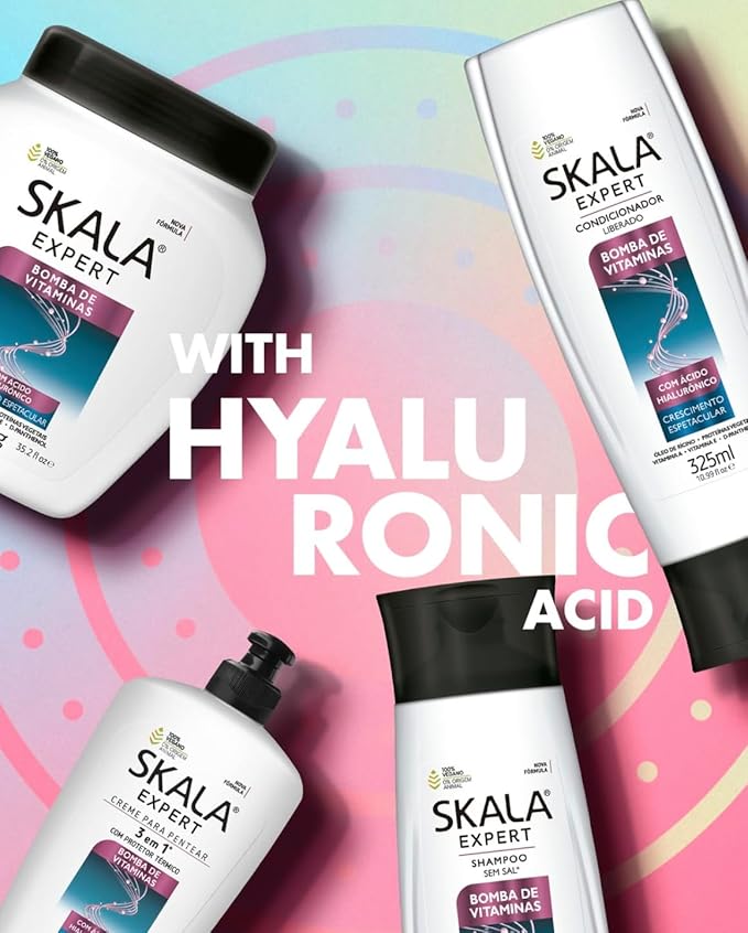 Skala Expert Bomba de Vitaminas, SOS Fortalecimento dos Fios, Brazilian Hair Vitamin Treatment 35.2Oz