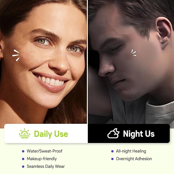 Pimple Patches For Face, Invisible Hydrocolloid Acne Patches Acne Treatment,Covering Zits & Blemishes in Skin and Face, Zit Patches with Salicylic Acid, FSA HSA Store Eligible Items 144 Count