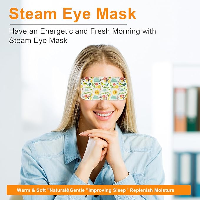 10 Packs of steam Eye Masks, Disposable Heated Eye Masks, Quickly Relieve Eye Fatigue, Suitable for Swollen Eyes, Sleep, Travel Necessities and Women's Relaxation Gifts, Tasteless
