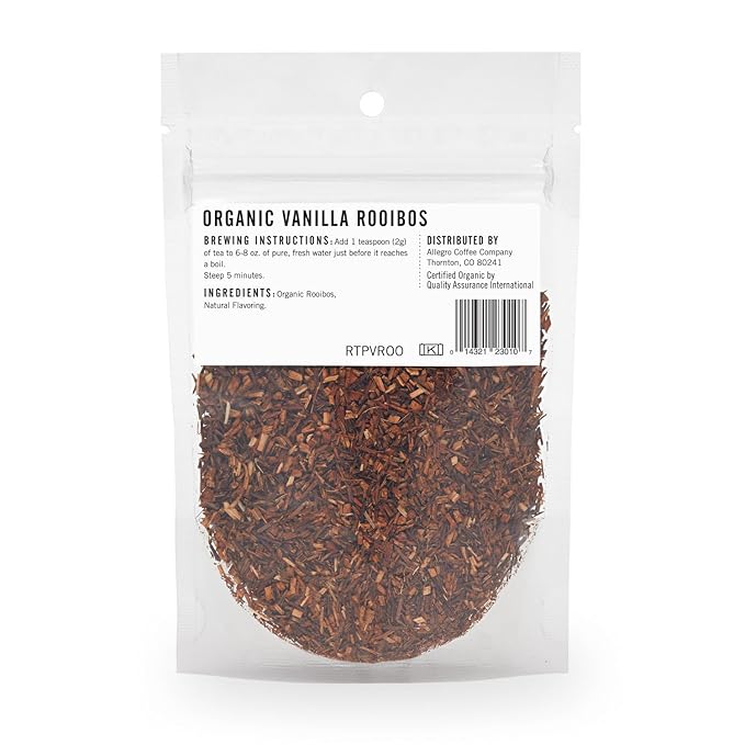 Allegro Tea, Organic Vanilla Rooibos, Loose Leaf Tea, 1 oz