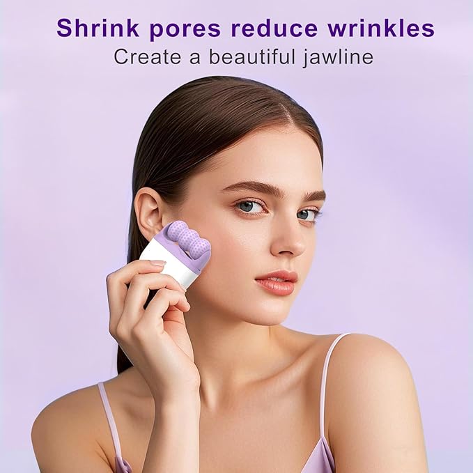 Ice Roller for Face and Eyes，Multi-Functional Facial Skin Care Tools with 2 in 1 Face Roller,Massager Roller Tools, Self Care Gifts for Men Women
