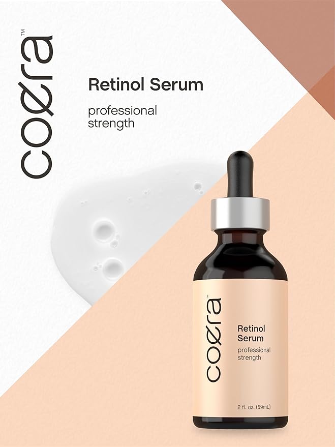 Coera Retinol Serum for Face | 2 fl oz | Professional Strength Formula | Free of Parabens & Fragrances | Packaging May Vary