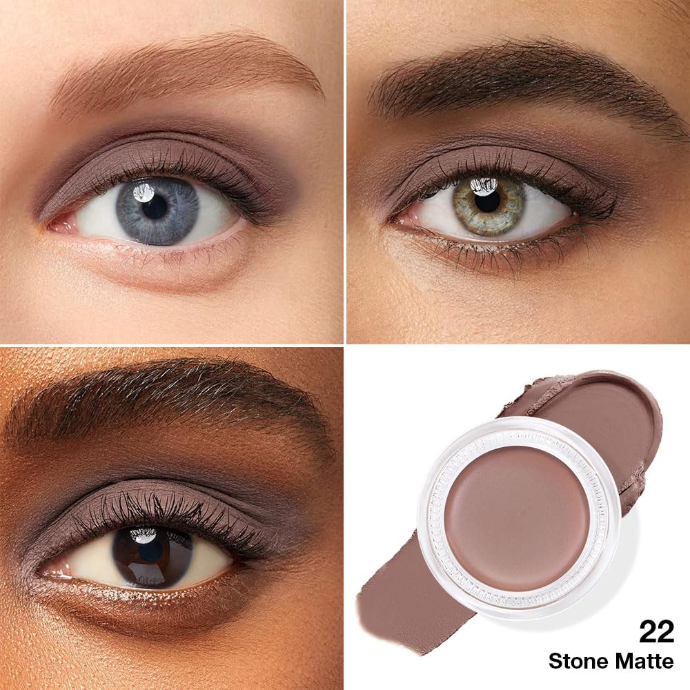 evpct Matte Stone Single Cream Eye Shadow Palette Pot Makeup for older Women, Highly Pigmented Monochrome Cream to Powder Eyeshadow Palette Matte Liquid eyeshadow, Natural Waterproof Blendable