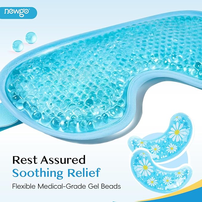 NEWGO Bundle of Cooling Eye Mask Gel and Small Ice Packs