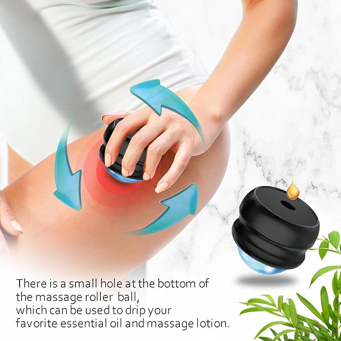 Manual Massage Roller Ball Massage Tool for Myofascial Release, Trigger Point Therapy, Muscle Knots,Back/Neck Pain, Muscles Recovery and Stress Relief