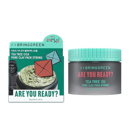 BRING GREEN X NETFLIX SQUID GAME Edition Tea Tree Cica Pore Clay Pack Strong 100g