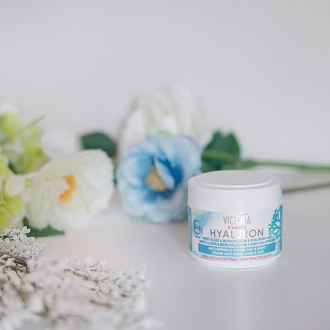 Hyaluron & Amber Algae Anti-Aging Day and Night Cream with Micro-Collagen and Hyaluronic Acid for Age 40 and Above - 50 ml