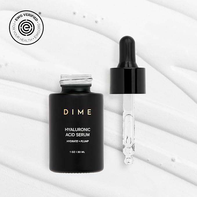 DIME Beauty Hyaluronic Acid Serum, Non-Greasy Hydrating Face Serum with Pure Hyaluronic Acid, 1 oz / 30 ml