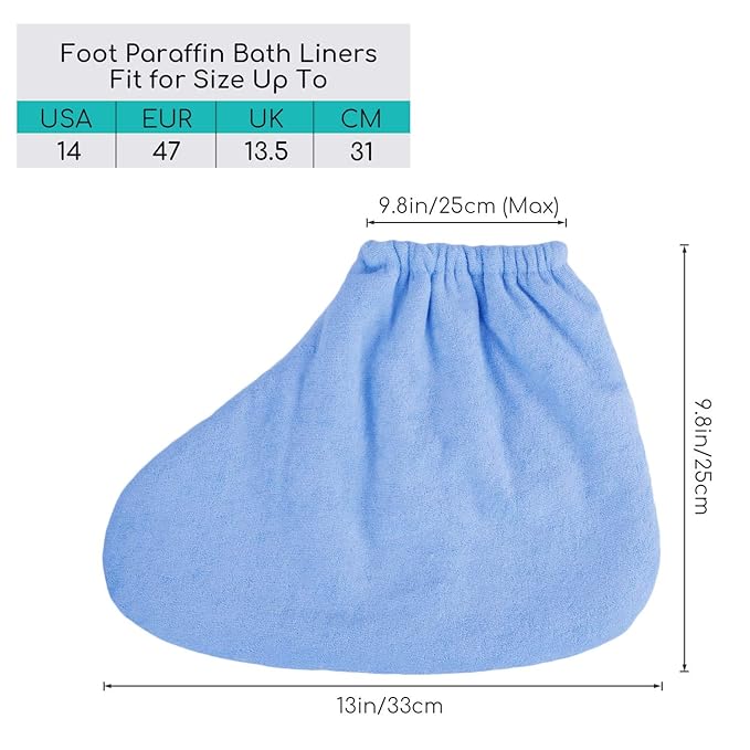 Paraffin Wax Bath Foot Liners, Segbeauty Larger Paraffin Heated SPA Booties, Paraffin Wax Refill Feet Cover Bags for Hot Wax thera-py Bath Thermal treat-ment SPA Wax Warmer Paraffin Wax Machine