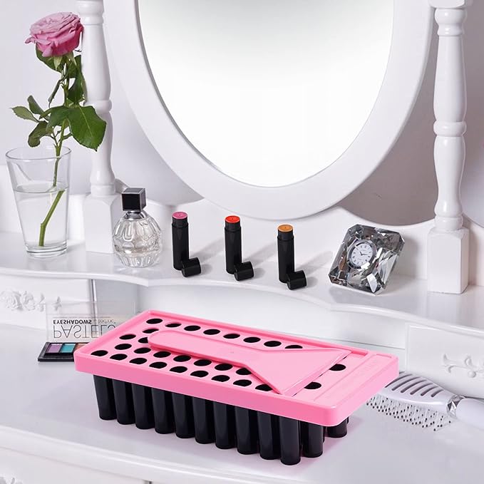 RONRONS Lip Balm Crafting Kit, Professional Lipsticks Filling Tray and Spatula with 50 Pieces Lip Balm Tubes with Twist Caps, DIY Lip Care Balms Making for Valentine's Day Christmas Gifts Business