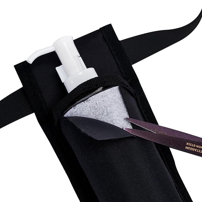 Master Massage Single Bottle Massage Oil Holster Case Bag-Adjustable and Heat-Resistant Bottle Cream & Lotion Single Holster Bag Kit– Incl. One8 Oz Refillable Pump Dispenser