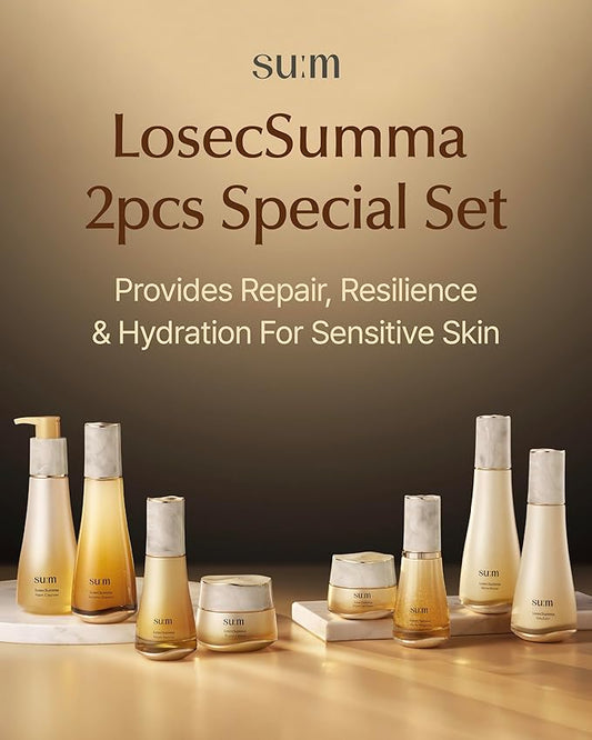 SU:M LOSECSUMMA Essence Duo Set (4 fl oz) - Advanced Anti-Aging Skincare. Infused with Troxerutin Complex™, Repair Elixir™, Avenaserine™ and Fermentation Technology