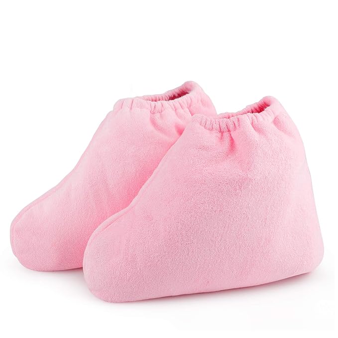 Paraffin Wax Foot Liners, Segbeauty Larger Paraffin Heated Foot SPA Booties, Pink Wax Refill Feet Cover Bags for Hot Wax Hand thera-py Thermal treat-ment SPA Wax Warmer Paraffin Wax Machine