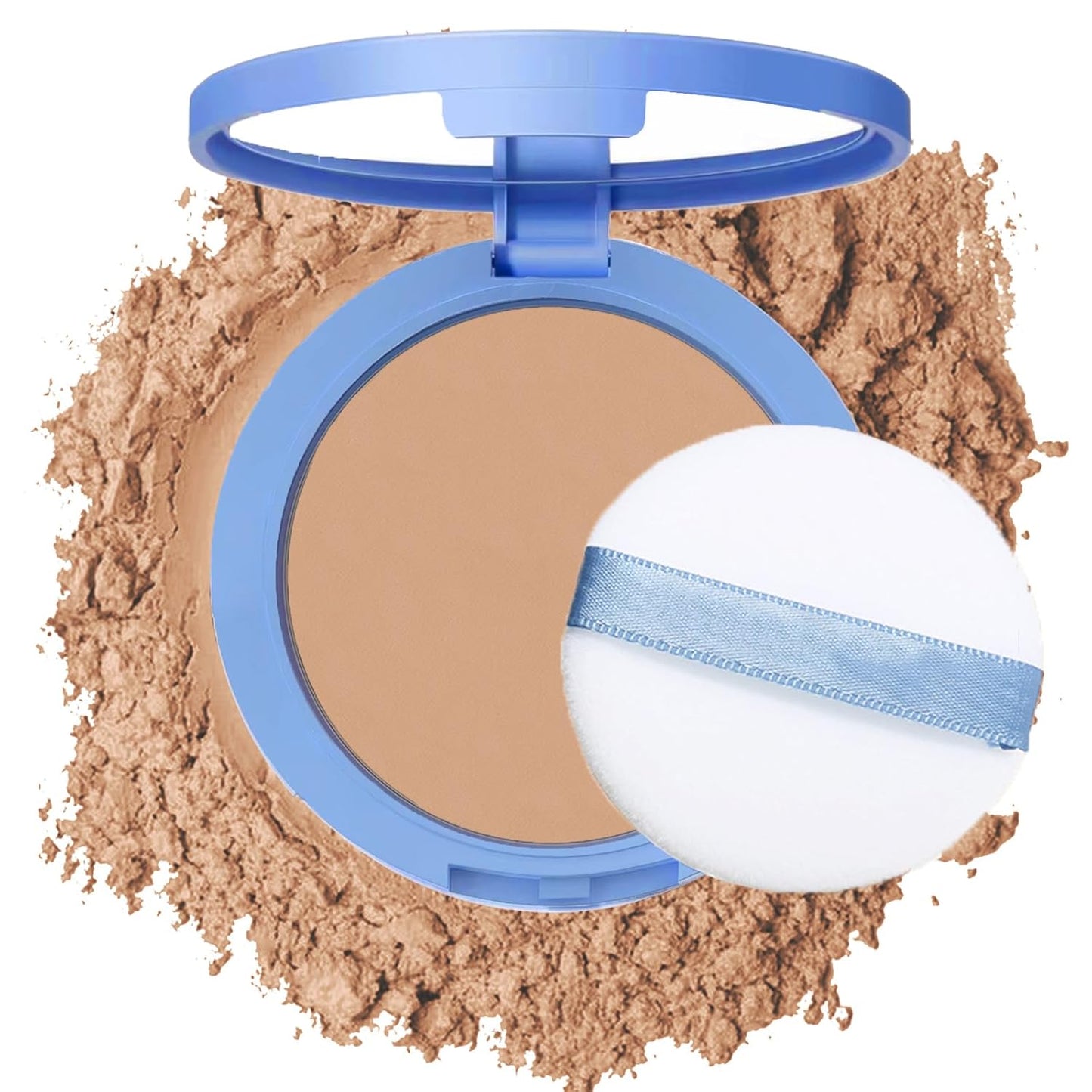 Oil Control Face Pressed Powder,Matte Smooth Flawless Setting Powder Makeup,Waterproof Long Lasting Finishing Powder,Cruelty Free Lightweight Face Cosmetics,0.35Oz(ORANGE HONEY)