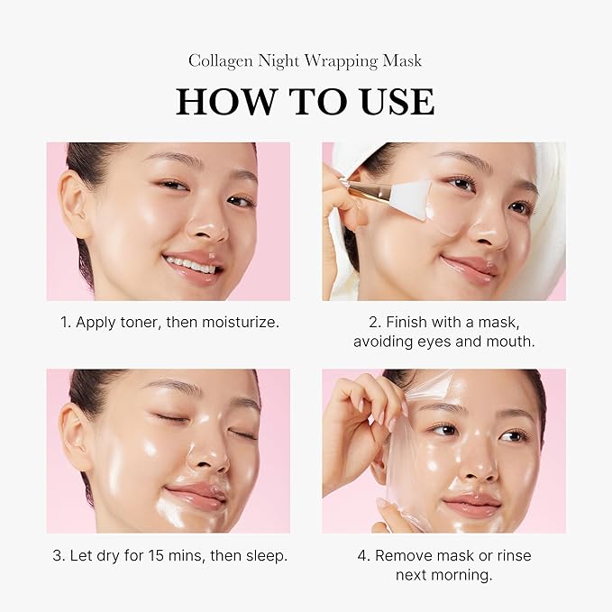 medicube Collagen Night Wrapping Peel Off Facial Mask with Jelly Brush