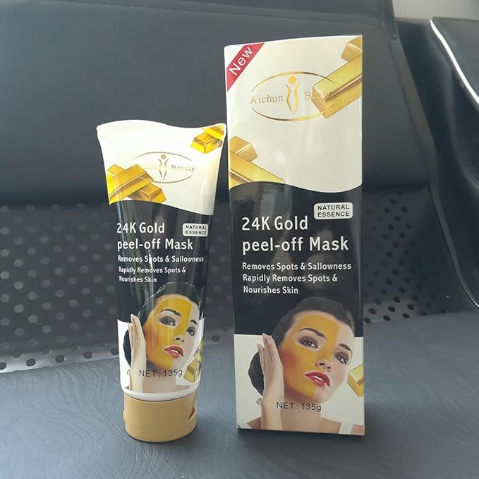 MK aichun 24k Gold Peel-Off mask,Face Care Facial mask, Collagen Gold Powder Crystal Facial Mask