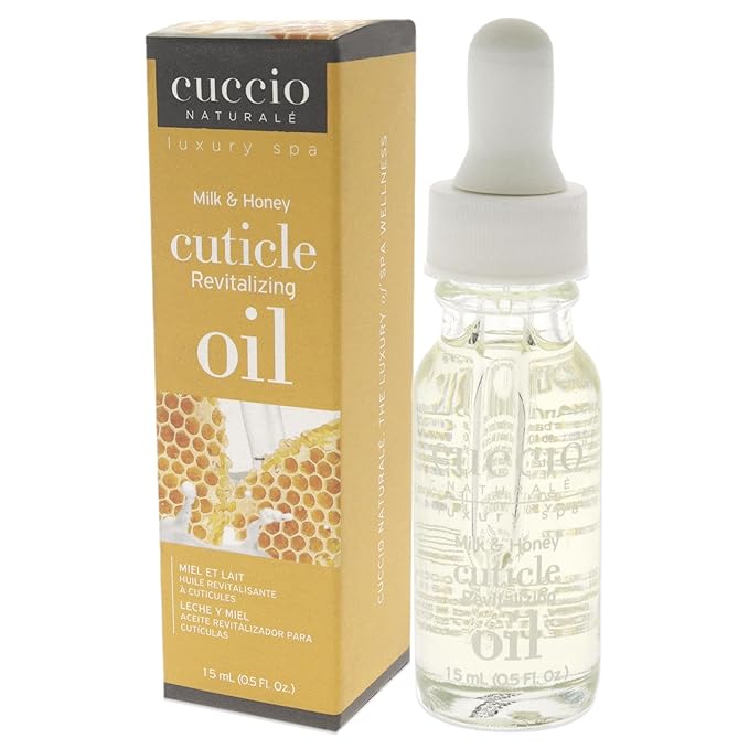 Cuccio Naturale Revitalizing Cuticle Oil - Hydrating Oil For Repaired Cuticles Overnight - Remedy For Damaged Skin And Thin Nails - Paraben/Cruelty-Free Formula - Milk And Honey - 0.5 Oz