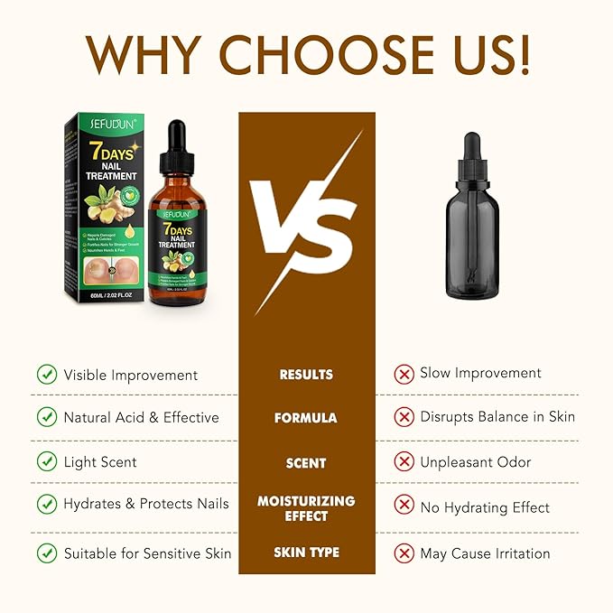 7 Day Ginger Nail Treatment 60ml, Nail Treatment, Nail Growth Serum, Ginger Nail Serum, Nail Nutrient Oil Strengthener Oil.