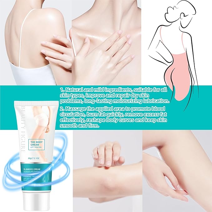 Skin Firming Body Cream, Moisturizing Body Lotion for Extremely Dry Skin, Fat Burning, Massage Cream for Body, Lightweight and Fast Absorbing, Non-Greasy, Body Lotion for Women and Men