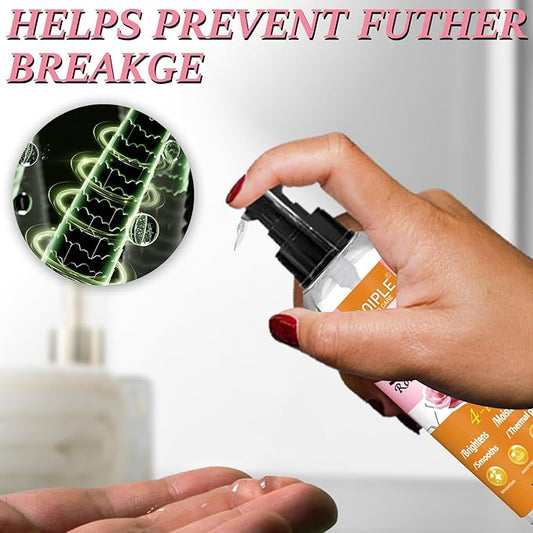 Keratin Protein Hair Serum Keratin Styling & Moisturizing Oil - Anti Frizz Control Nourishes & Repair Keratin Serum Oil for Dry Damaged Hair Heat Protectant Serum for Shine Prevent Hair Burns (Rose)