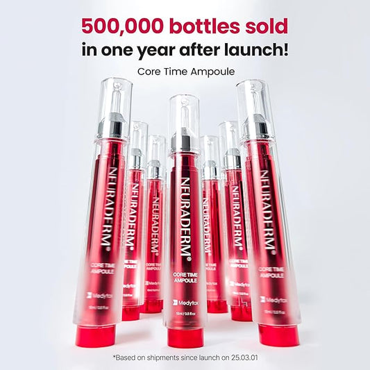 Core Time Ampoule, All-in-One Lifting Revitalizing Serum To Reduce Fine Lines Glowing Radiant Complexion (15ml/0.5 fl. oz x 2ea)