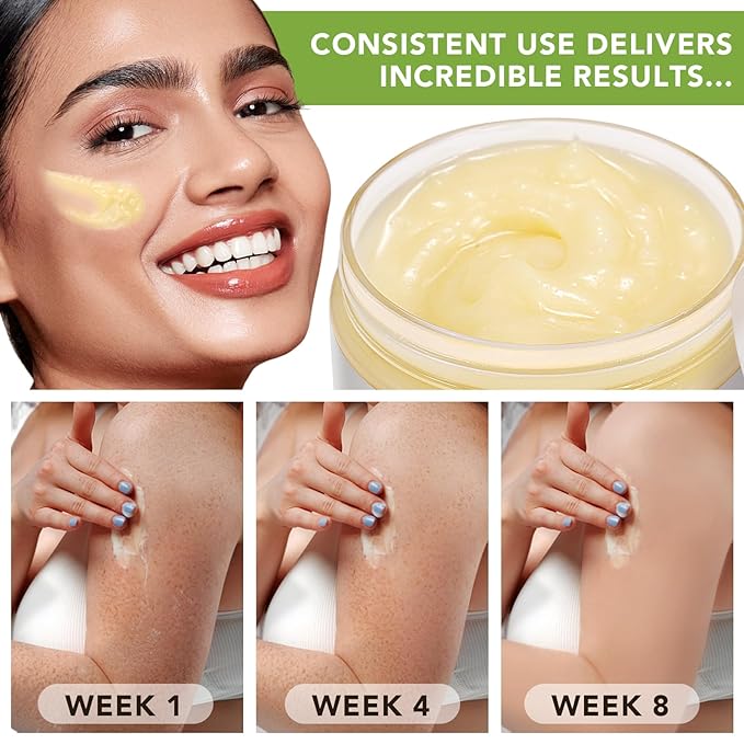 Pure Organic Shea Butter Raw, Unrefined Body & Face Butter, 100% Pure & Natural Body Butter for Dry, Cracked Skin, Stretch Marks & Anti-Aging, 7.76 oz