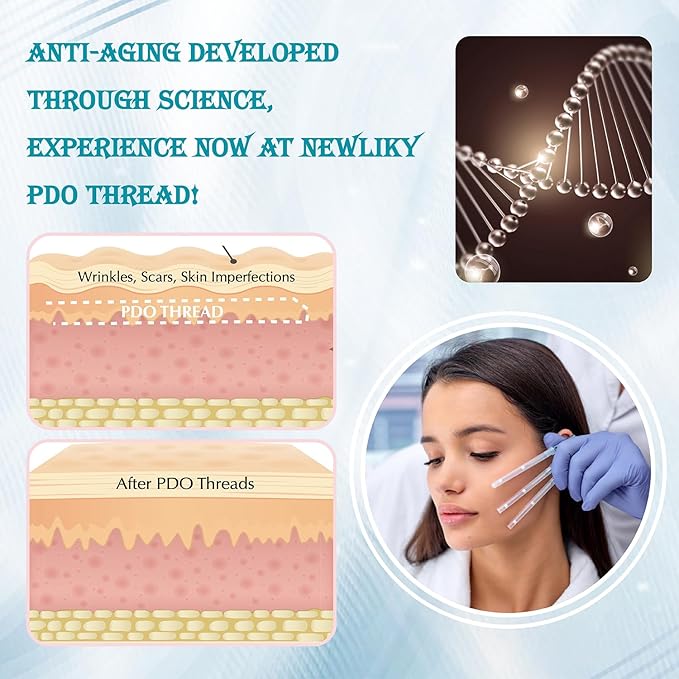 Pdo Threads Pdo Threads Lift for Face Smoothing Wrinkles Pdo Screw Threads Producs Collagen Pdo Lifting Threads Skin Tighten 26g50mm 40Pcs