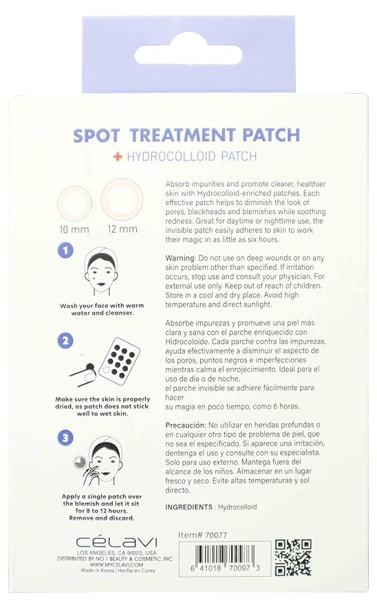 Celavi Acne Spot Treatment Hydrocolloid Patch (60 Count)