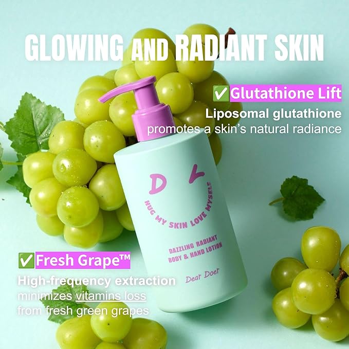 Dear Doer] Dazzling Radiant Body & Hand Lotion | Vegan | 10.14 fl.oz - pH-Balanced, Non-Sticky Vitamin Lotion, No Added Silicone, Fresh Floral Scent