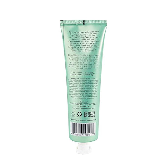 Nice to Mask You Unwind + Undo 10 Min Clay Facial with Kaolin Clay & Rose, 5.1 fl oz