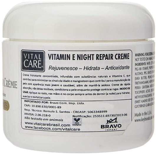 Vital Care Anti-Aging Vitamin E Night Repair Crème Jar 4 oz