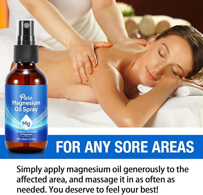 Magnesium Oil Spray, Pure Magnesium Chloride Oil Spray, Magical Magnesium Body Spray 2.02 Fl.Oz, 1PC