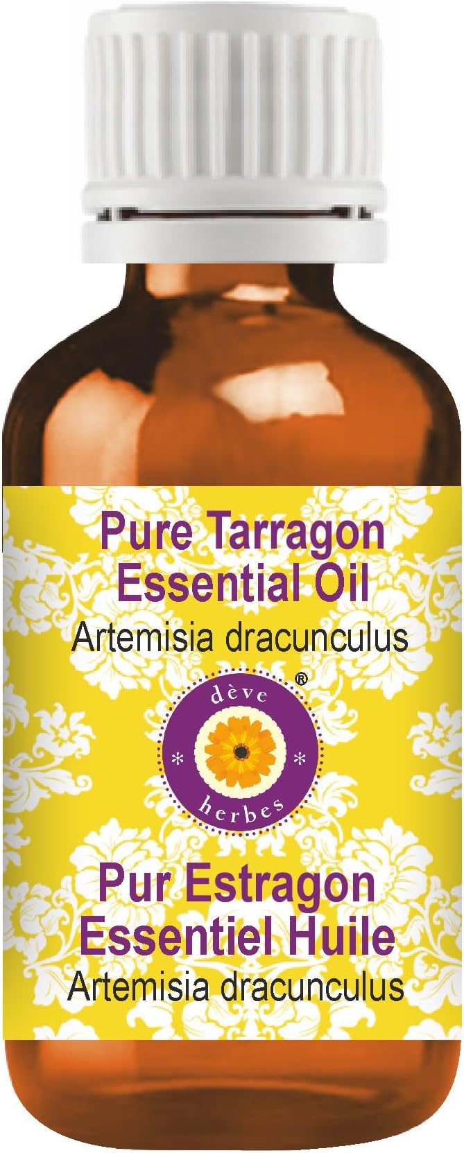Deve Herbes Pure Tarragon Essential Oil (Artemisia Dracunculus) Steam Distilled 15ml (0.50 oz)