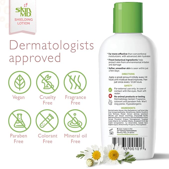 Skin MD Shielding Lotion 4oz. - hydrating, non-greasy, relief & serious protection for sensitive skin