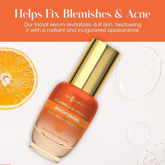 Collagen & Vitamin C Face Serum - Reduces Fine Lines, Promotes Smoother Skin - Dermatologist Tested, Clean Beauty, Korean Skin Care - 1.69 FL.OZ. (2 Pack)