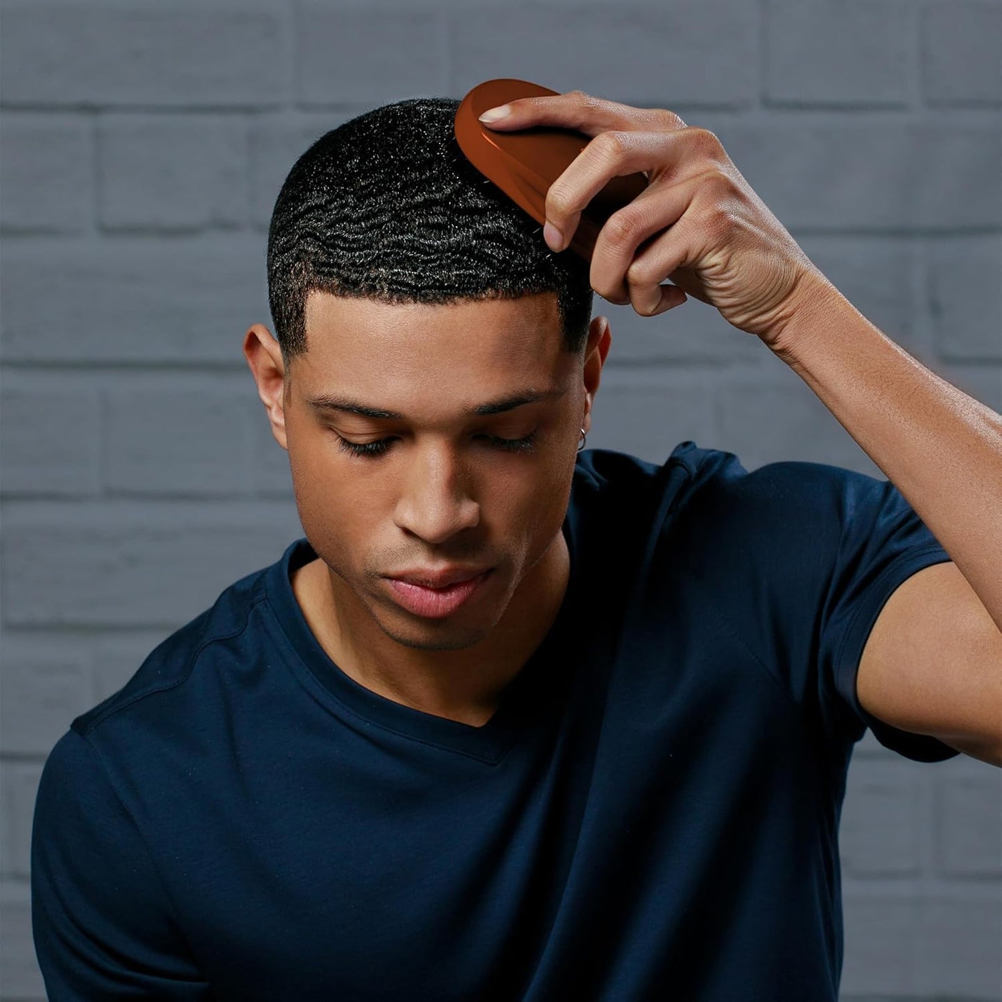 Diane Premium 100% Boar Bristle Military Wave Brush for Men and Barbers, Medium-Firm Bristles for Thick Coarse Hair, Detangling, Smoothing