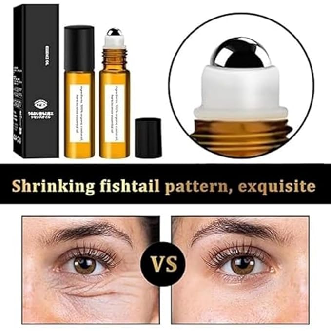 SWANNA 1PCS Eye Essence Oil Roller Ball Applicator, Castor Oil Frankincense Rollerball, Rollerball Castor Oil for Eyes,Dark Circles, Reduce Swelling and Fine Lines