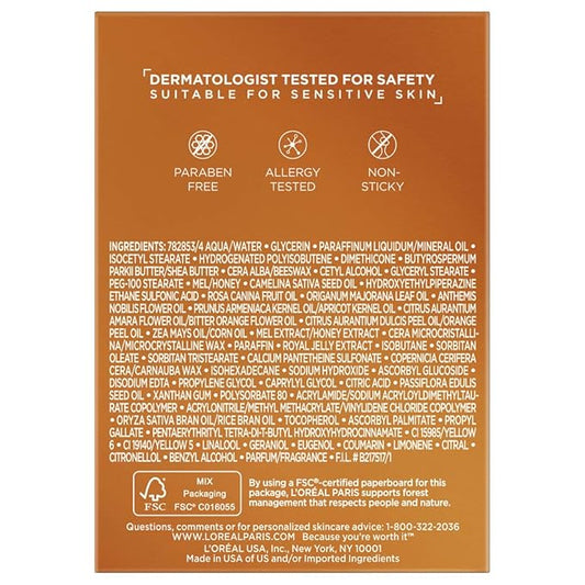 L'Oreal Paris Skincare Age Perfect Hydra Nutrition Ultra Nourishing Honey Night Balm, Face Moisturizer to Comfort, Improve Resilience on Dry Skin, Manuka Honey and Nurturing Oils, 1.7 oz.