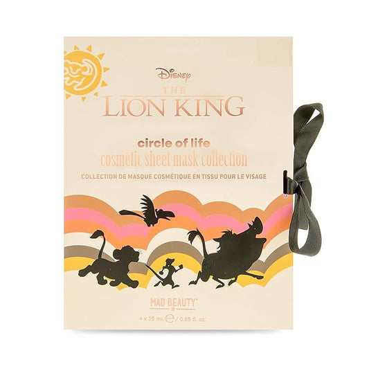 MAD Beauty Disney Lion King Reborn Cosmetic Sheet Mask Collection | 4 Printed Designs | Cruelty-Free | Skincare Gift for Women, Adults, and Teens