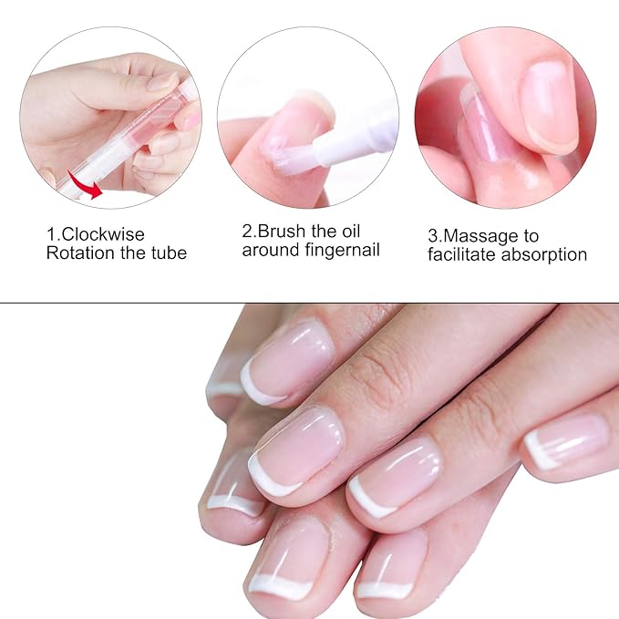 8PCS Cuticle Oil Pens,Cuticle Revitalizer Oil Pen with Soft Brush,Cuticle Oil Bulk for Nails Moist and Treatment,Nail Oil Manicure Repair The Cuticle,8 Kinds of Fruity Smell