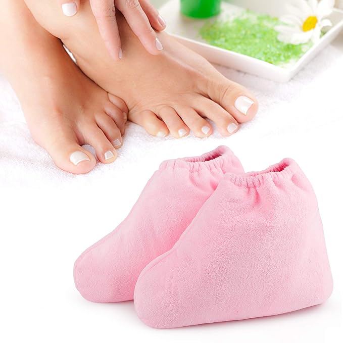 Paraffin Wax Foot Liners, Segbeauty Larger Paraffin Heated Foot SPA Booties, Pink Wax Refill Feet Cover Bags for Hot Wax Hand thera-py Thermal treat-ment SPA Wax Warmer Paraffin Wax Machine